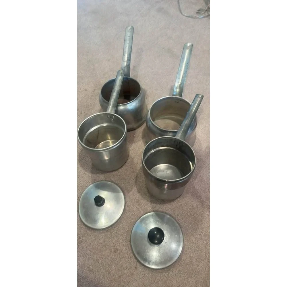 Vintage Aluminum Double Boilers French Fry Cutter Liljeholmens Swedish Candles